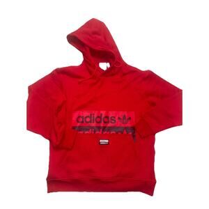 MENs medium ADIDAS ORIGINALS TREFOIL HOODIE Vivid Red HRA